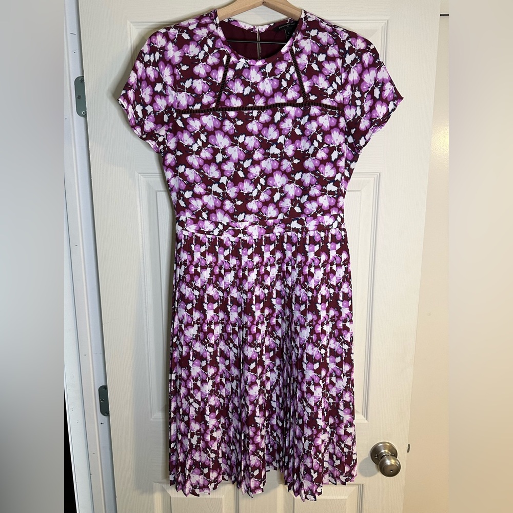 Banana Republic Pink & Purple Floral Dress - Size 6 -39 inches long